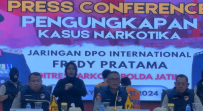 Polda Jatim Bongkar Sindikat Narkoba Jaringan DPO Internasional Fredy Pratama