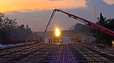 SIG Pasok Beton Siap Pakai, Bangun Jalan Tol Bayung Lencir -Tempino