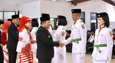 Kukuhkan Paskibraka Jember 2024, Bupati Hendy Berpesan Jaga Merah Putih