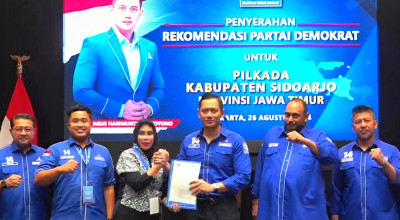 Subandi - Mimik Direkom Demokrat Maju Pilbup Sidoarjo 2024