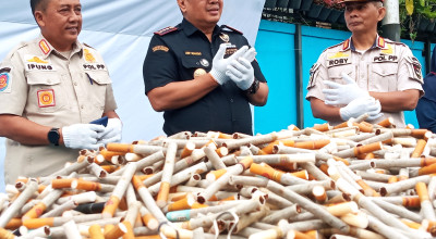 1,7 Juta Rokok Ilegal Dimusnahkan Bea Cukai Jember