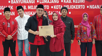 Terima Rekom PDI Perjuangan, Dhito-Dewi Optimis Menang di Pilkada 2024