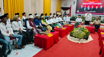 Ribuan Pendukung Antarkan Slamet Junaidi-Ra Mahfud Daftar ke KPU Sampang