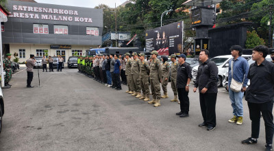 177 Personel Gabungan Kota Malang Disiagakan saat Pendaftaran Cakada