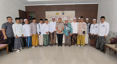 Dukung Pilkada Damai, Belasan Ulama Datangi Polres Bangkalan
