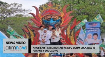 Video: Khofifah - Emil Daftar ke KPU Jatim Dikawal 15 Parpol Pengusung