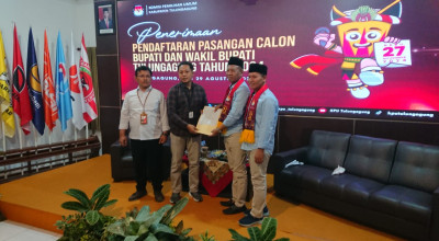Pasangan Gabah Resmi Mendaftar ke KPU Tulungagung di Hari Kedua