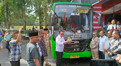 Bus Trans Jatim Koridor V Rute Surabaya - Bangkalan Beroperasi, Tarif Rp5 Ribu
