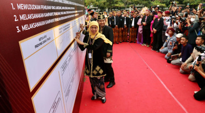 Kampanye Damai Pilgub Jatim: Persatuan Nomor 1, Khofifah-Emil 2