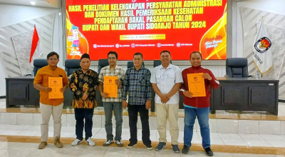 Hasil Verifikasi Administrasi, KPU Sidoarjo: Kedua Bapaslon Banyak Kekurangan