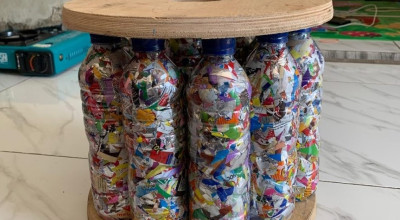 Mahasiswa UMM Sulap Sampah Plastik jadi Kursi Ecobrick