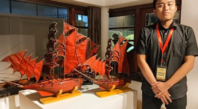 Pemuda di Sidoarjo Ciptakan Miniatur Kapal, Terinpirasi dari Sampah TPA Jabon