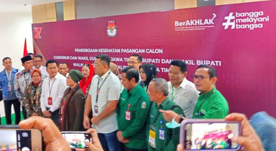 KPU Sidoarjo Umumkan Hasil Tes Kesehatan 2 Paslon Bacabup
