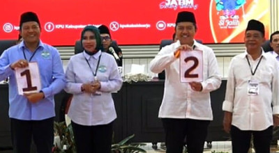 Nomor Urut Pilkada Sidoarjo 2024: Subandi - Mimik 1, Mas Iin - Abah Edy 2