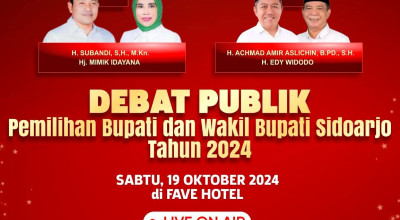 Debat Perdana Pilbup Sidoarjo, Fokus Peningkatan Kesejahteraan Masyarakat