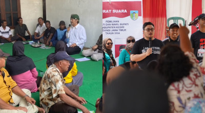 Deny Sambangi Semen dan Mojo, Mas Dhito Bertemu Warga Kandangan