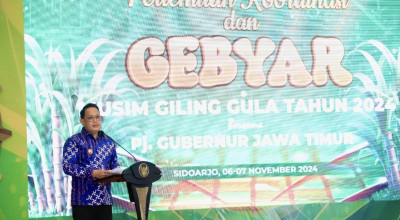 Gebyar Musim Giling, Pj Gubernur Adhy Ingin Jatim jadi Lumbung Gula
