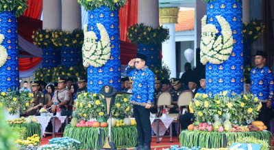 Pesan Pj Gubernur Adhy Karyono saat Pimpin Upacara HUT Korpri ke-53