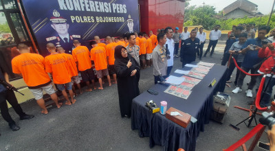 Polres Bojonegoro Ringkus 20 Pemain Judi Online