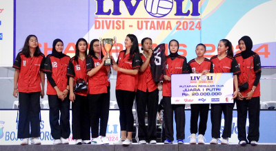 Tim Putri Bank Jatim Juara Reguler Kedua Livoli Divisi Utama 2024 di Bojonegoro