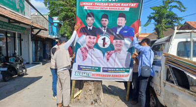 259 APK Ditertibkan Bawaslu Bangkalan, Mayoritas Dipaku di Pohon