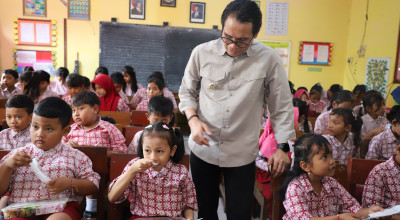 389 Pelajar SD di Tulungagung Ikuti Uji Coba Makan Sehat Bergizi