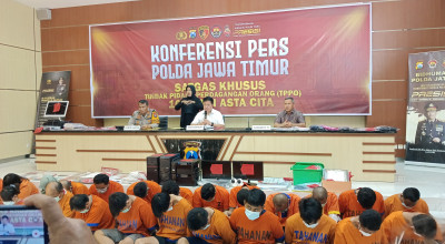 Polda Jatim Bongkar 28 Kasus Perdagangan Orang, 41 Tersangka Diamankan