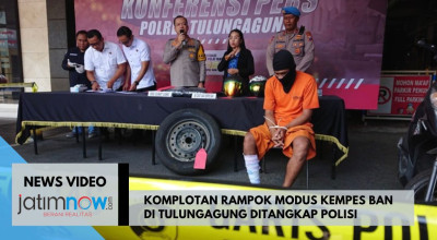 Video: Komplotan Rampok Modus Kempes Ban di Tulungagung Ditangkap Polisi