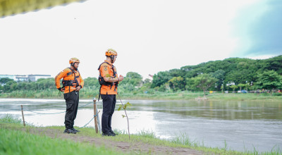 BPBD Kota Kediri Intensifkan Pemantauan Debit Sungai Brantas di Musim Hujan
