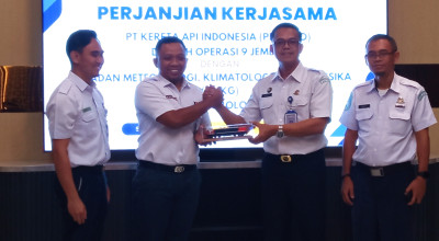 KAI Daop 9 Jember Gandeng BMKG Juanda Antisipasi Bencana Hidrometeorologi