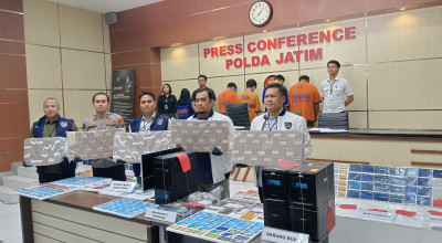 Polda Jatim Bongkar Sindikat Judol dan Pencucian Uang Jaringan Internasional