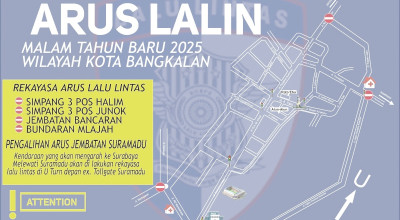 Akses Jembatan Suramadu dari Bangkalan Disekat jelang Malam Tahun Baru 2025