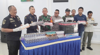Lanal Batuporon Gagalkan Pengiriman Rokok Ilegal Senilai Rp500 Juta di Suramadu