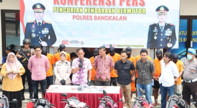Polres Bangkalan Amankan 9 Pelaku Curanmor, Kejar 3 DPO