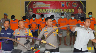 Gerombolan Pemuda Bersenjata Tajam di Sidoarjo Diringkus Polisi