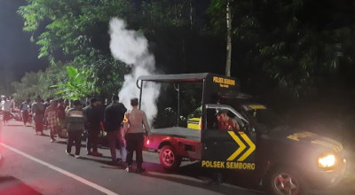 Gagal Nyolong, Motor Maling Dibakar Massa di Jember