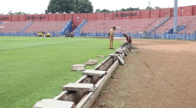 Pemkot dan Persik Kediri Perbaiki Stadion Brawijaya, Fokus Drainase dan Rumput