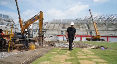Mas Dhito Tegaskan Kembali Lanjutkan Pembangunan Stadion GDJ Kediri