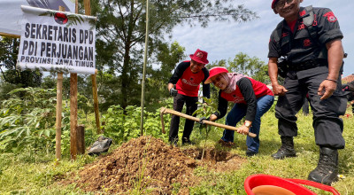 PDI Perjuangan Jatim Tanam 2.500 Bibit Kopi dan Buah-buahan di Donomulyo Malang