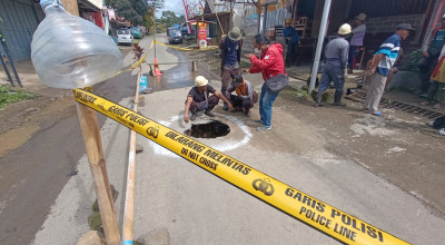 BPBD Tulungagung dan Dinas PUPR Kaji Penyebab Lubang Misterius