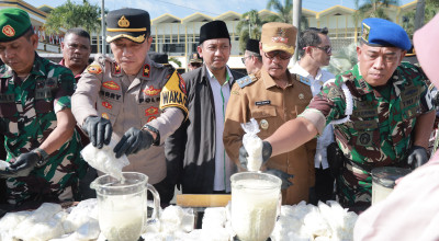 Polres Jember Musnahkan 12.000 Botol Miras dan 95.000 Butir Pil Koplo