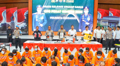12 Hari Operasi Pekat, Polisi Tangkap 197 Pelaku Kejahatan di Sidoarjo