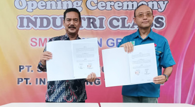SMK Semen Gresik dan PT Indospring Komitmen Launching Kelas Industri