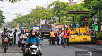 Jalan Rute Bus Heritage Express Kota Madiun Mulai Diaspal
