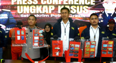5 Tersangka Kejahatan Ganjal ATM Ditangkap Polres Gresik, Beraksi di 48 TKP