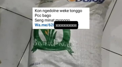 Beras Bantuan Pangan di Tulungagung Dijual Kembali Lewat Medsos, Kok Iso?