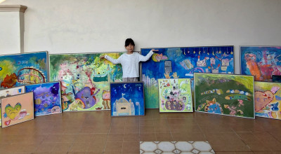 Baru Berusia 6 Tahun, Pelukis Asal Surabaya ini Bakal Gelar Pameran Tunggal