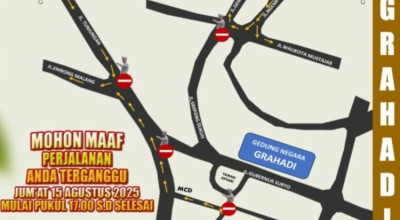 Pengalihan Lalu Lintas Agenda Selawat Habib Syech di Grahadi Surabaya