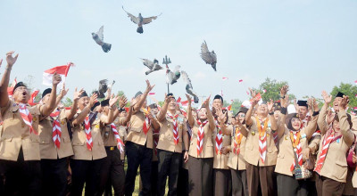 Pramuka Sidoarjo Bersatu dalam Semangat Kebersamaan di Hari Pramuka
