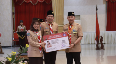 Istri Bupati Jember Pimpin Pramuka, Ini Komitmennya